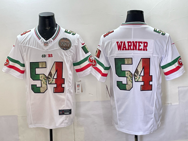 Men 2025 Nike San Francisco 49ers #54 Warner white Mexico Limited NFL Jersey 005->san francisco 49ers->NFL Jersey
